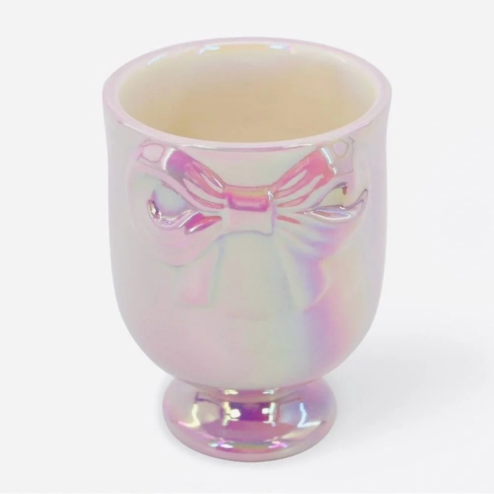 Target Bullseye Ceramic Purple Bow Makeup Brush Holder